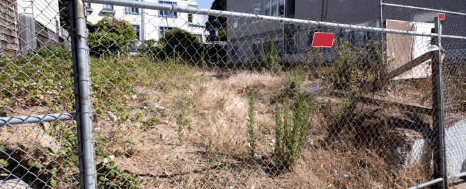 vacant lot with a chain link fence